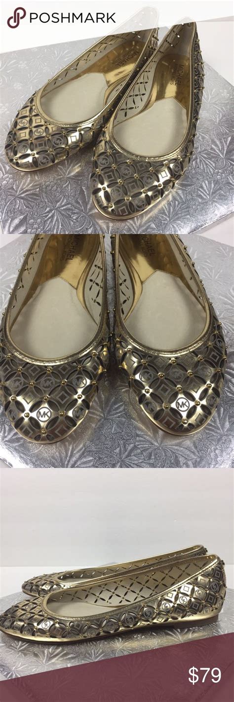 michael kors gold ballet flats